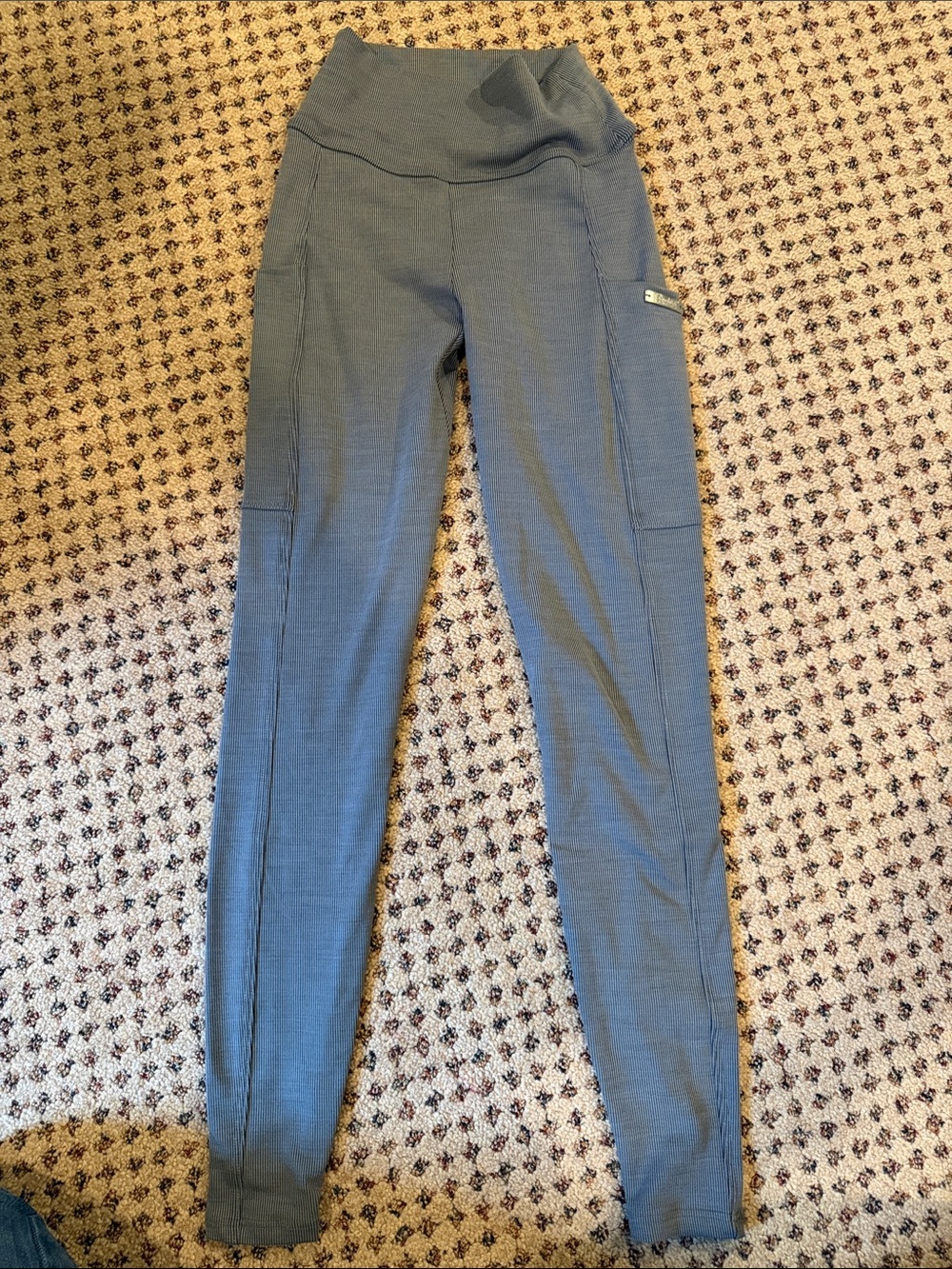 Bombshell Sportswear Slate Gray High-Waist Ribbed Leggings
